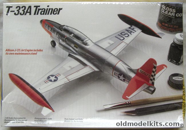 Testors 1/48 Lockheed T-33A Trainer, 578 plastic model kit